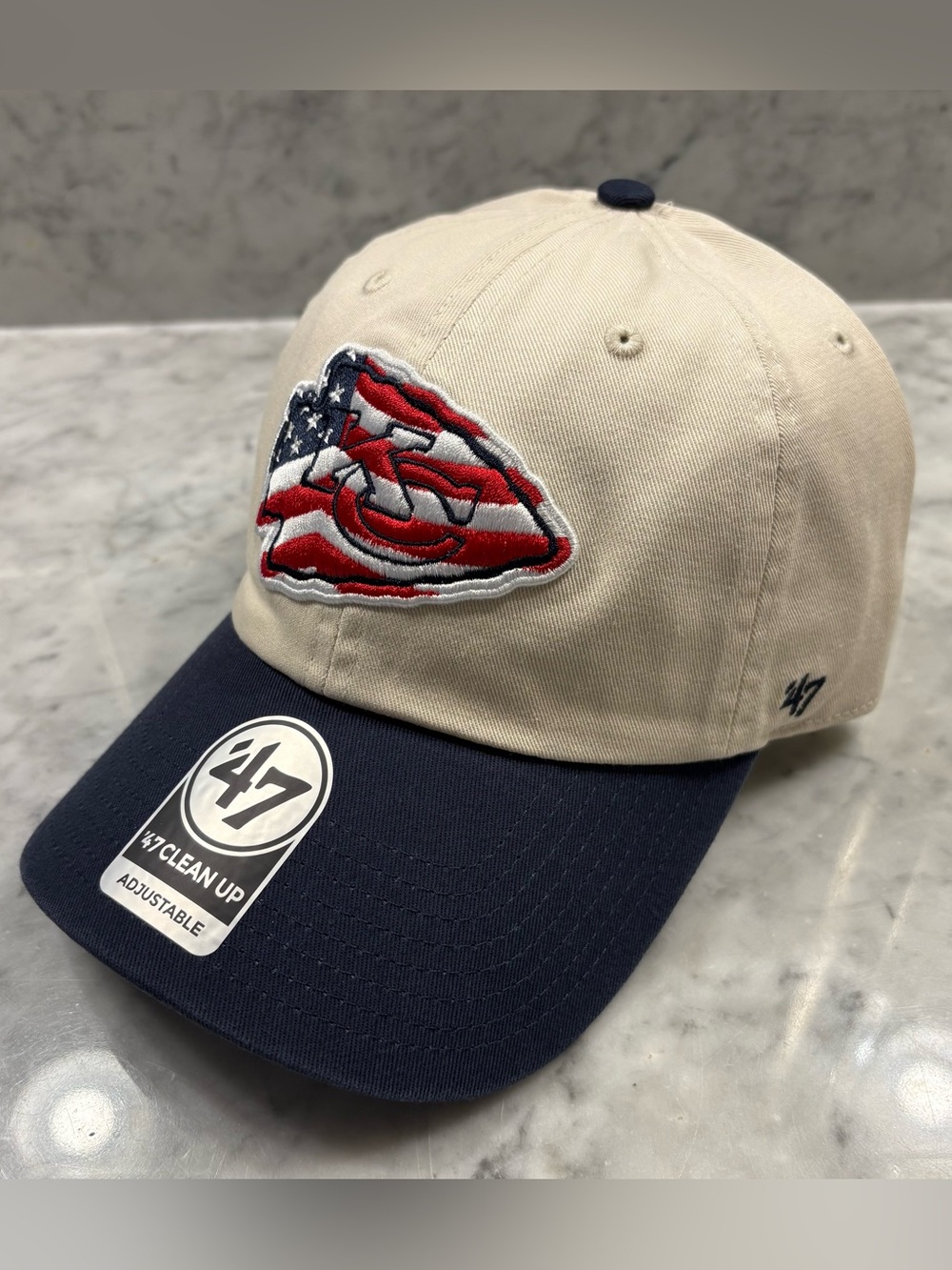 ‘47 Limited Edition American Flag Kansas City Chiefs Clean Up Adjustable Hat USA